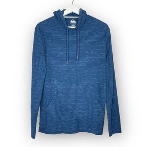 Quiksilver Kentin Hoody Hooded Shirt Heather Blue Modern Fit Men’s Size Medium